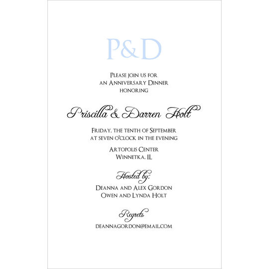 Our Initial Invitations